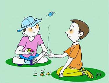 童年回忆抓石子游戏